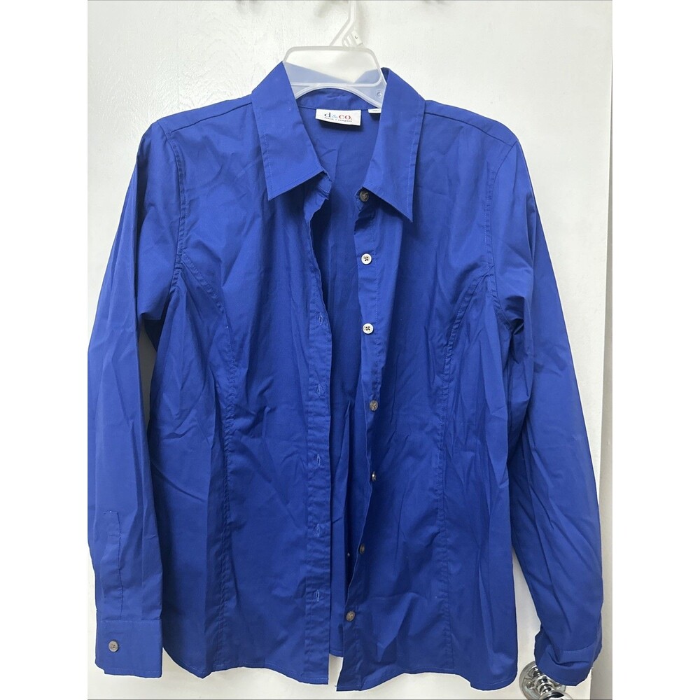Denim &Company Royal Blue Long Sleeve Medium Blouse